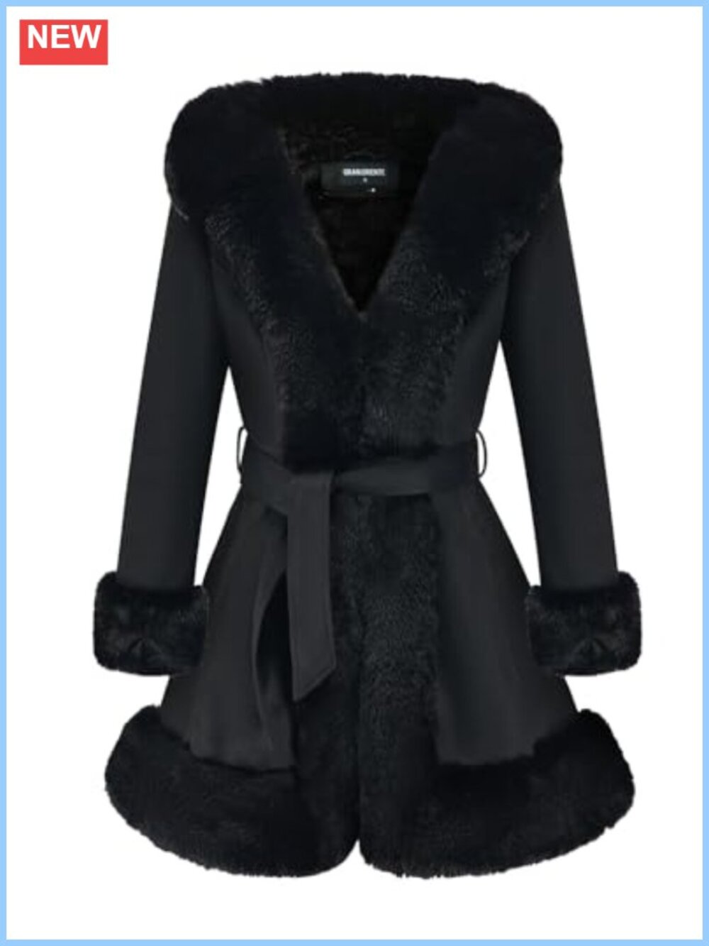 Faux Fur Collar Suede Coat Women's Mid-Length Winter Jacket